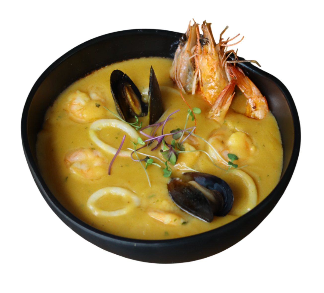 Cazuela Dos Mares con camarones y mariscos