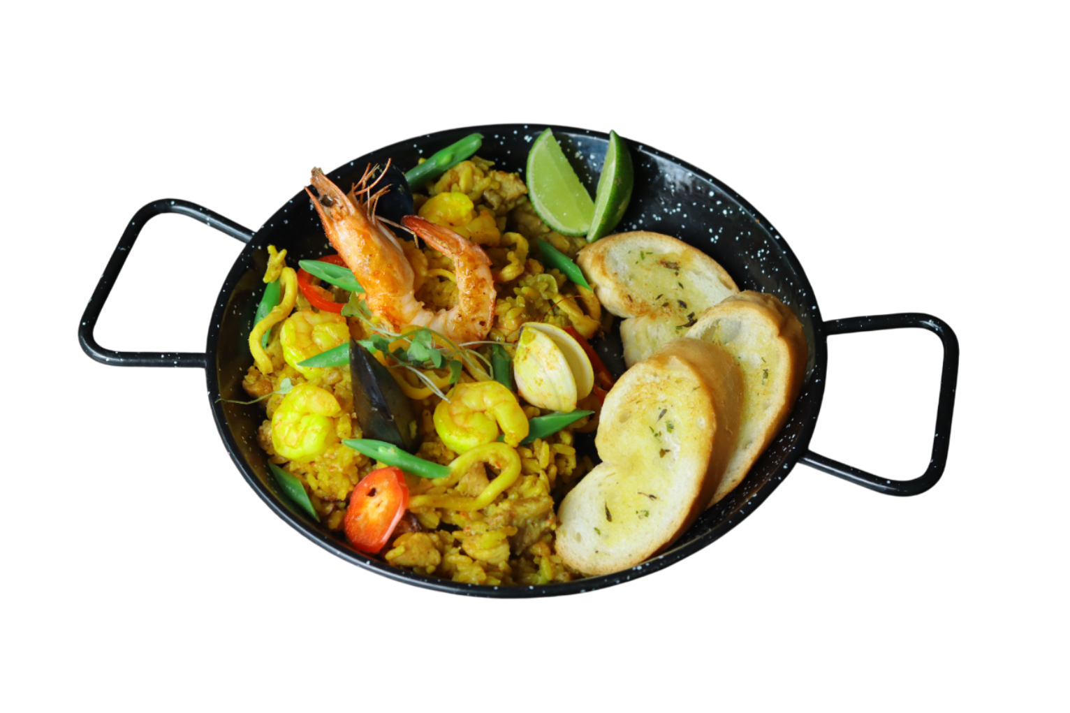 Paella Mixta con mariscos y carnes